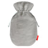 Bouillotte fête des mères en lin de couleur gris clair personnalisée