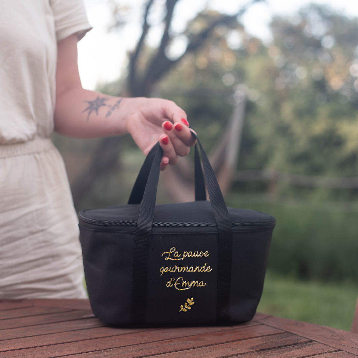 Lunch Bag isotherme Cadeau Adulte personnalisé Noir