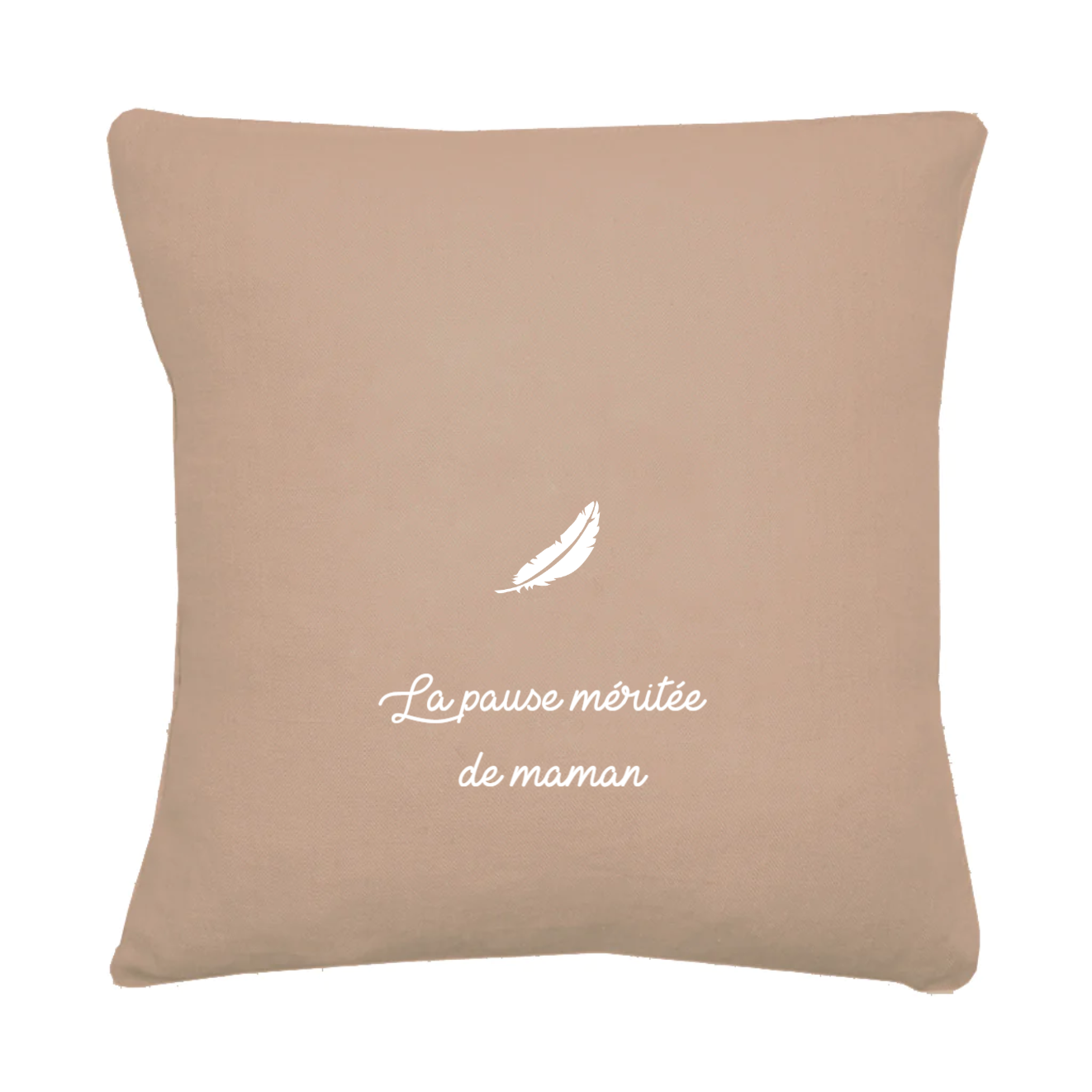 Coussin Cadeau Fête des Mères / Grand-mères personnalisé Vieux Rose Lin
