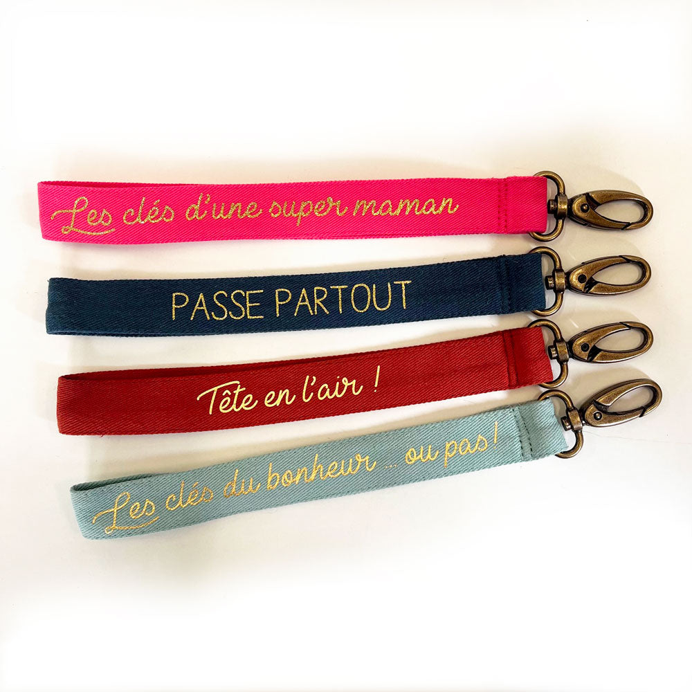 Porte clés Court Cadeau Fête des Mères / Grand-mères personnalisé Terracotta