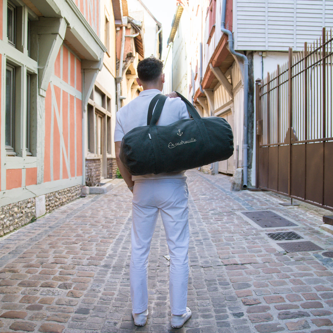 Sac XL de sport/voyage Fête des pères personnalisé Kaki