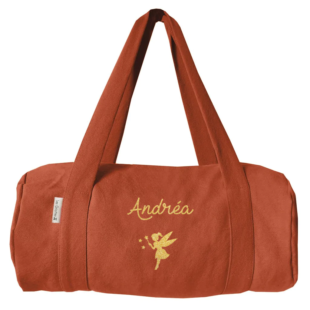 Sac à langer Cadeau Bébé personnalisé Terracotta Coton
