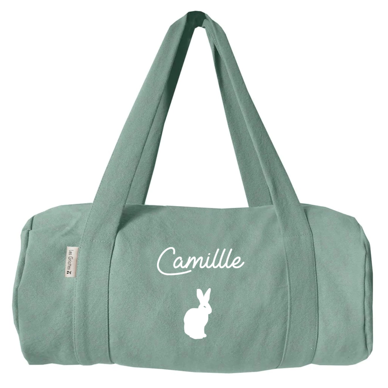 Sac à langer Cadeau Bébé personnalisé Vert amande Coton