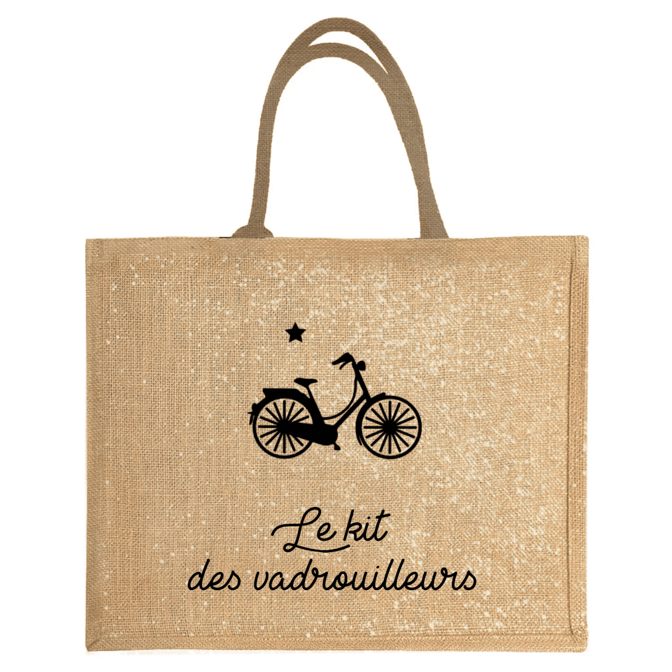 Cabas de plage personnalisé Toile de jute pailletée
