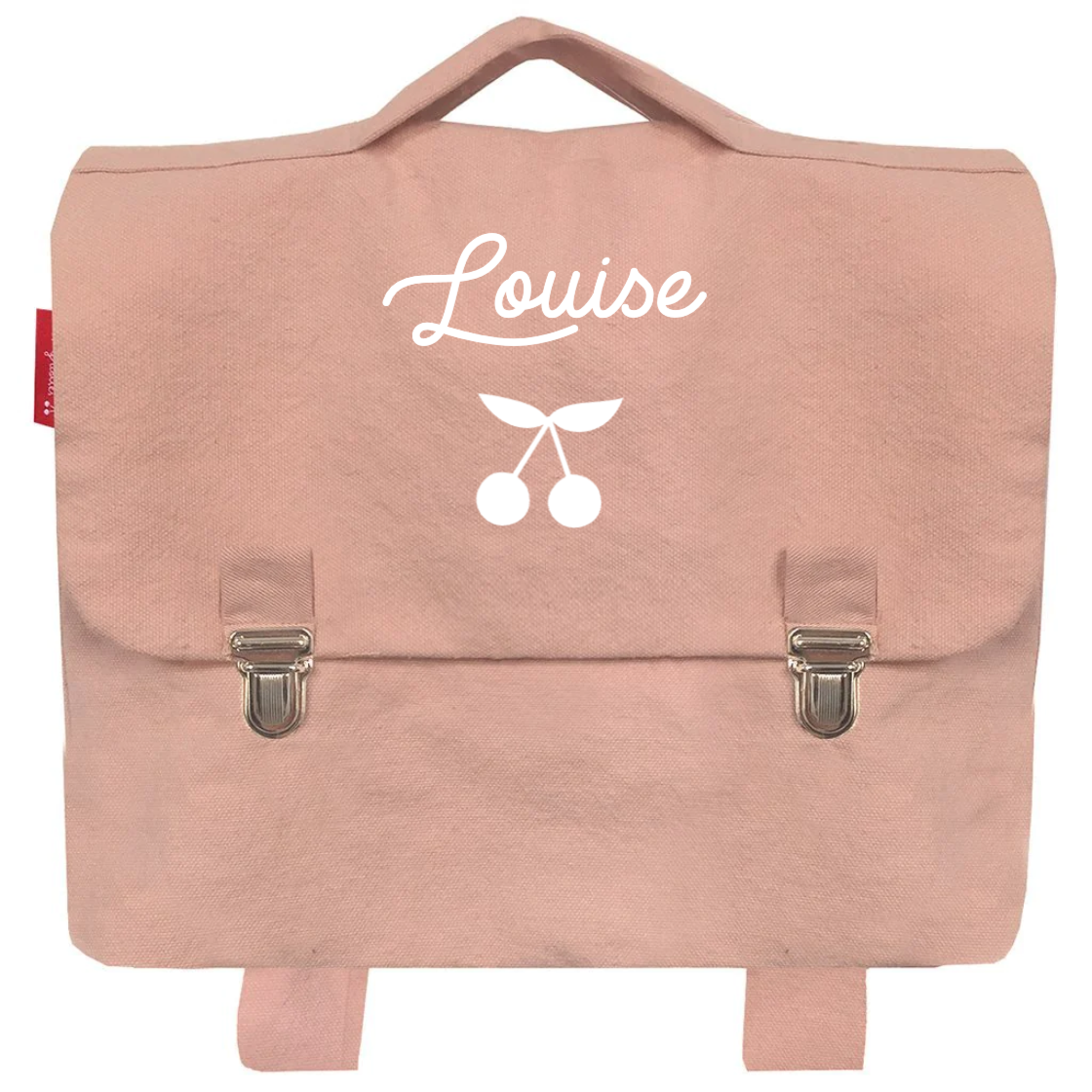 Cartable maternelle personnalisé Rose poudré Coton