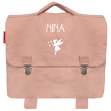 Cartable maternelle personnalisé Rose poudré Coton