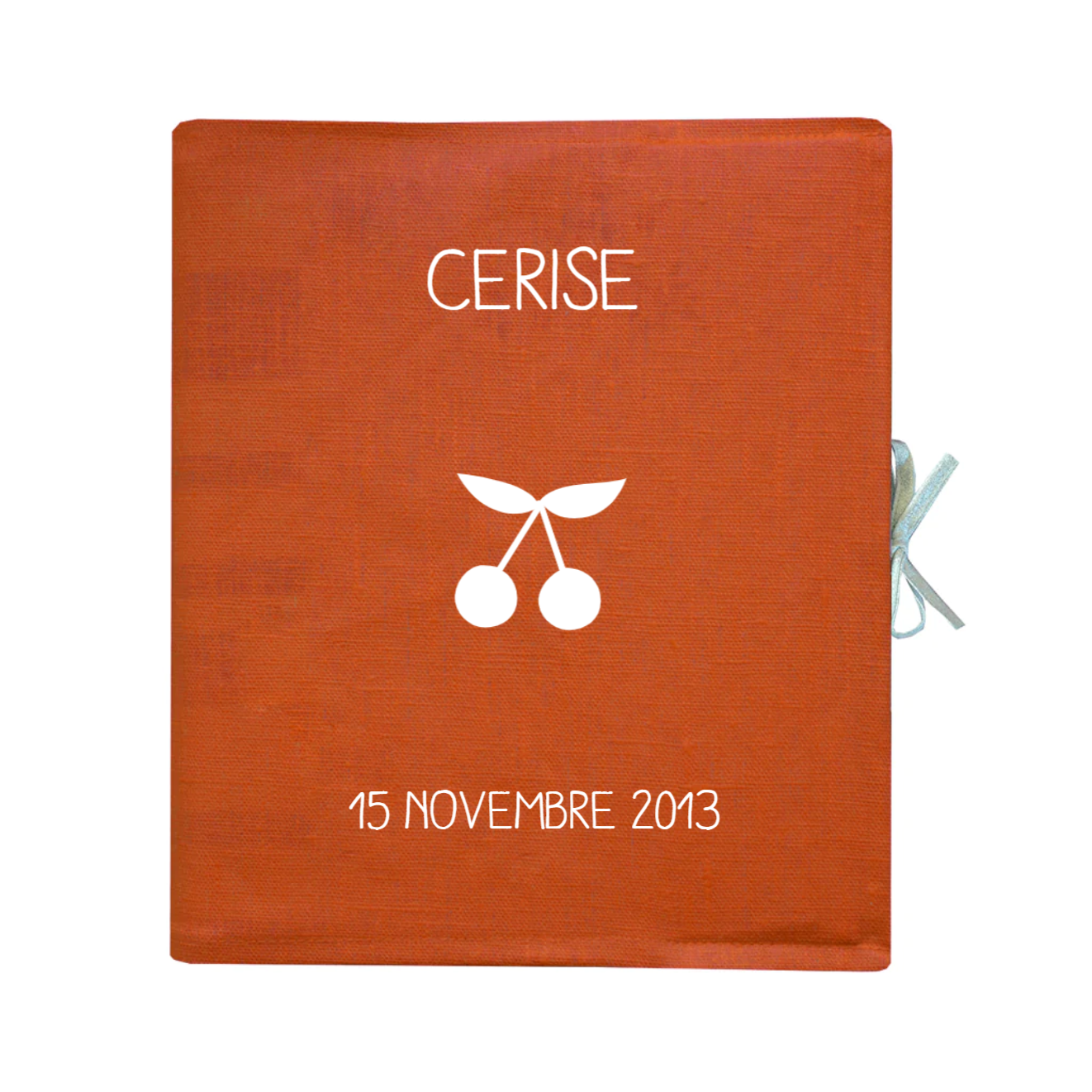 Livre de naissance Cadeau Bébé personnalisé Terracotta Lin