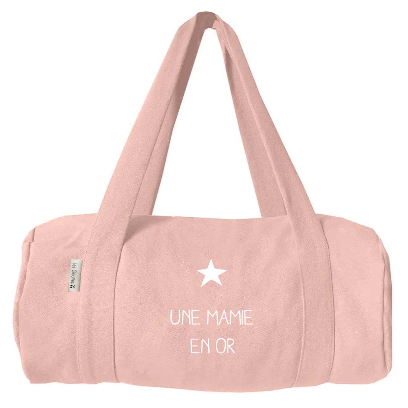 Sac polochon Cadeau Fête des Mères / Grand-mères personnalisé Rose poudré Coton
