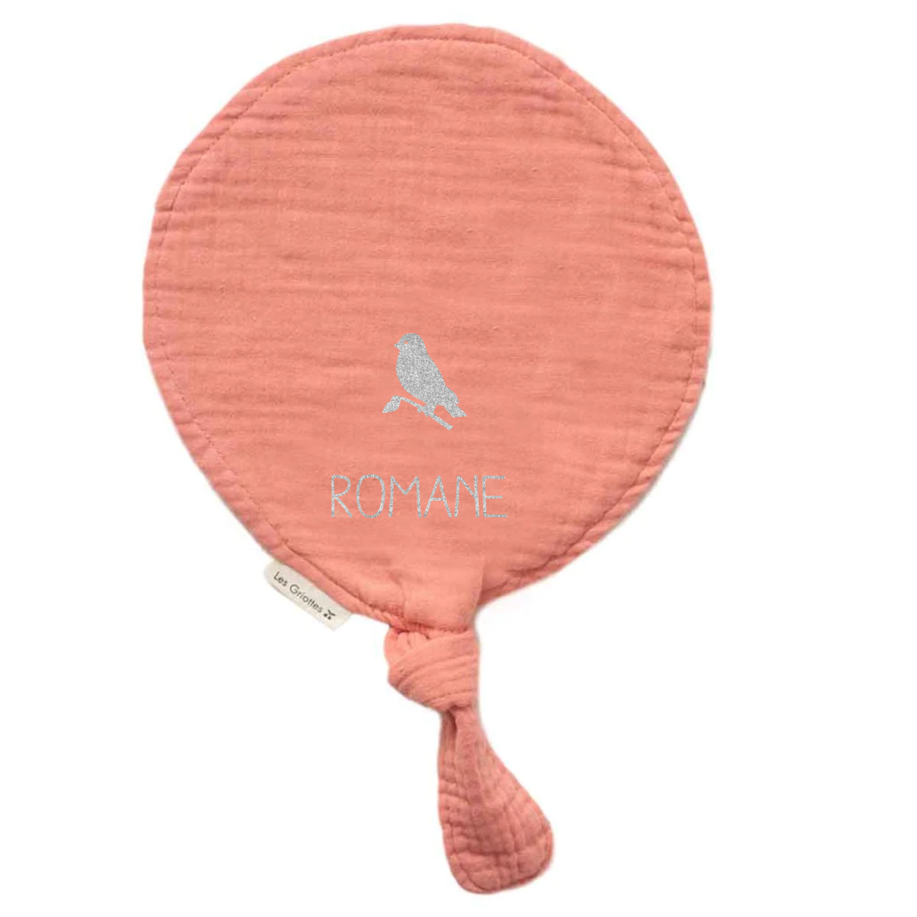 Doudou Bébé Rose personnalisé Gaze de coton