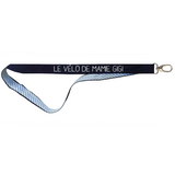 Porte clés Long Cadeau Fête des Mères / Grand-mères personnalisé Bleu rayure bleues