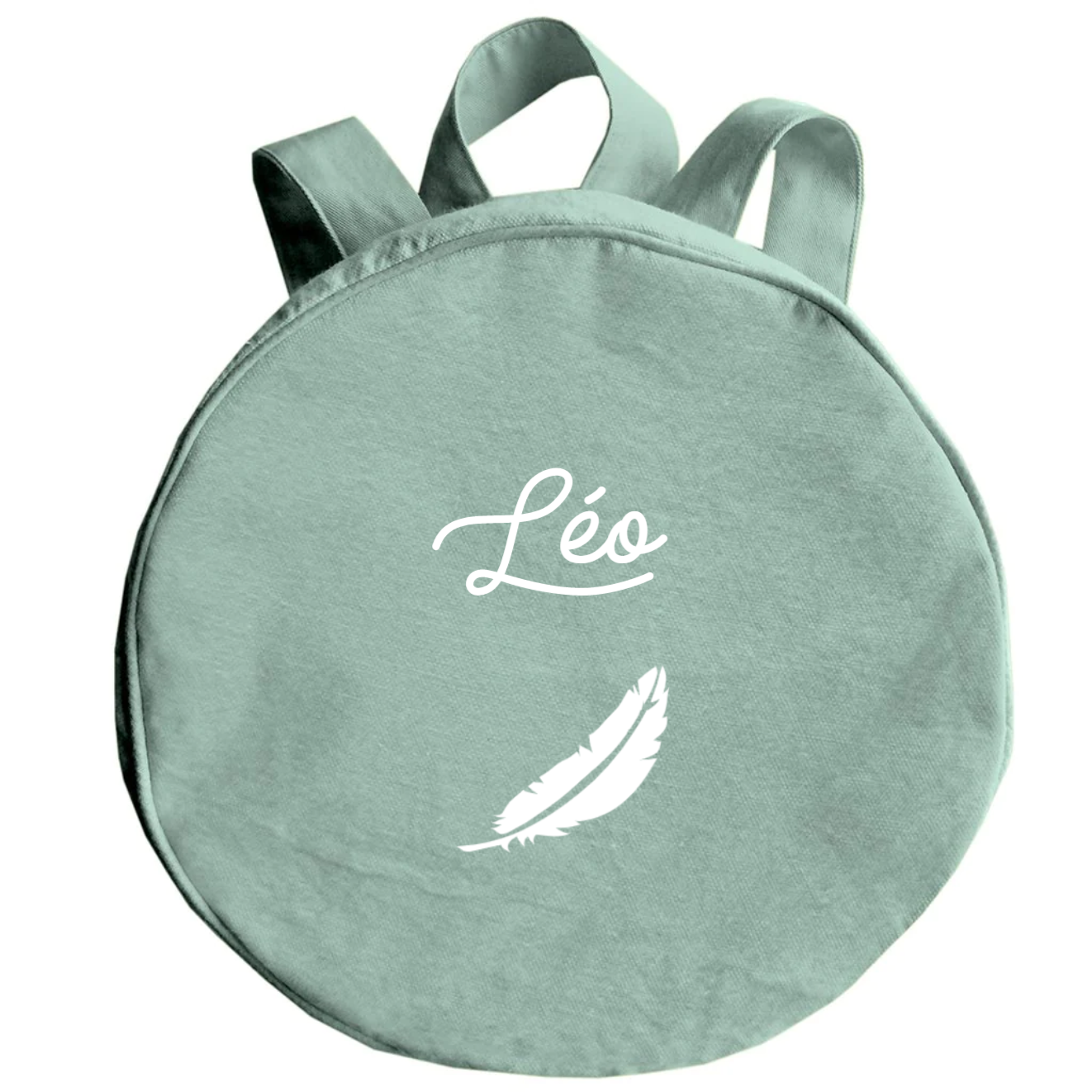 Sac à dos enfant personnalisé Vert amande Coton