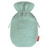 Bouillotte fête des mères en lin de couleur vert amande personnalisée