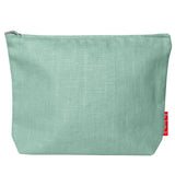 Trousse de toilette en lin Cadeau Fête des Mères et Grand-mères personnalisé Vert amande