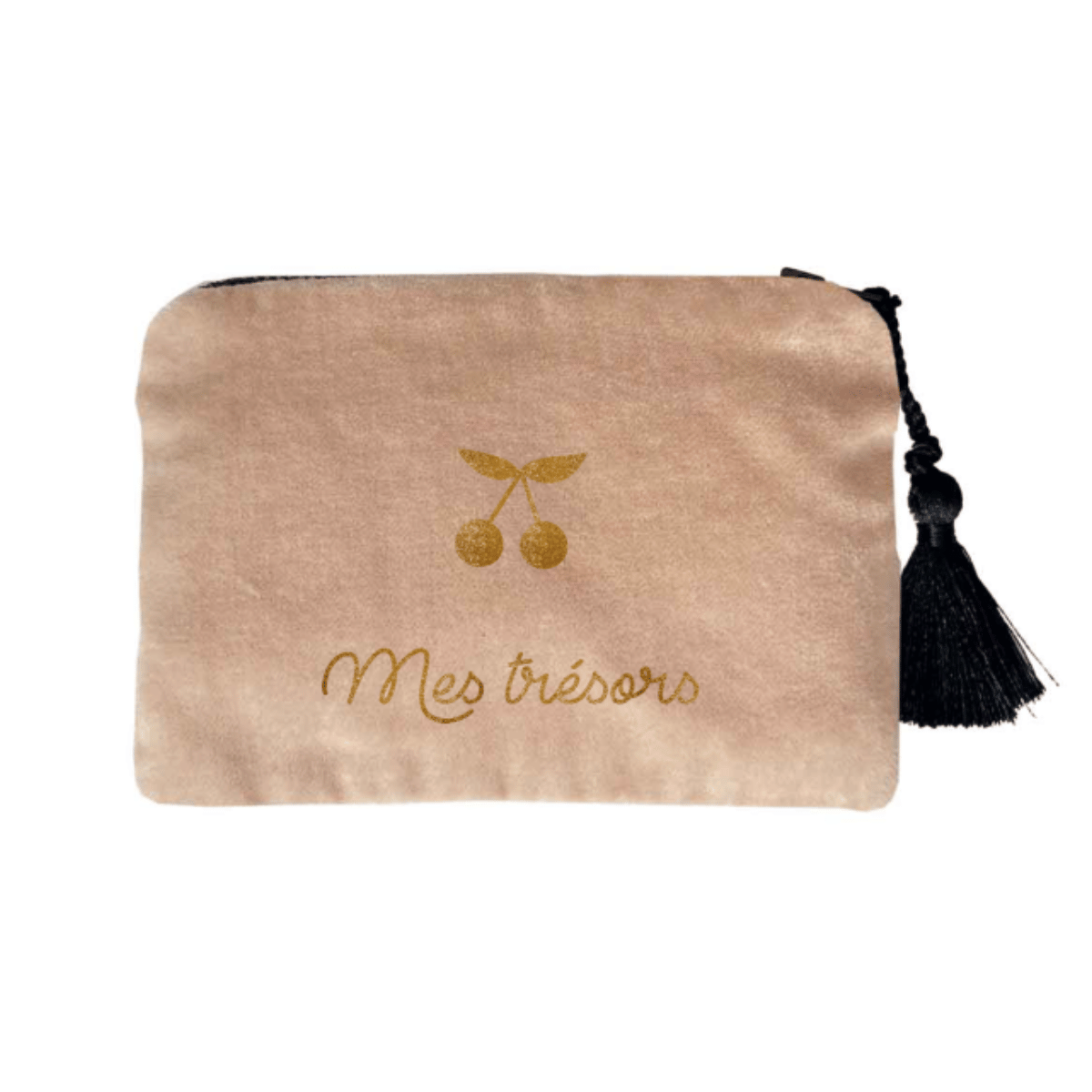 Pochette Cadeau Fête des mères et grand-mères personnalisée Velours Rose Poudré