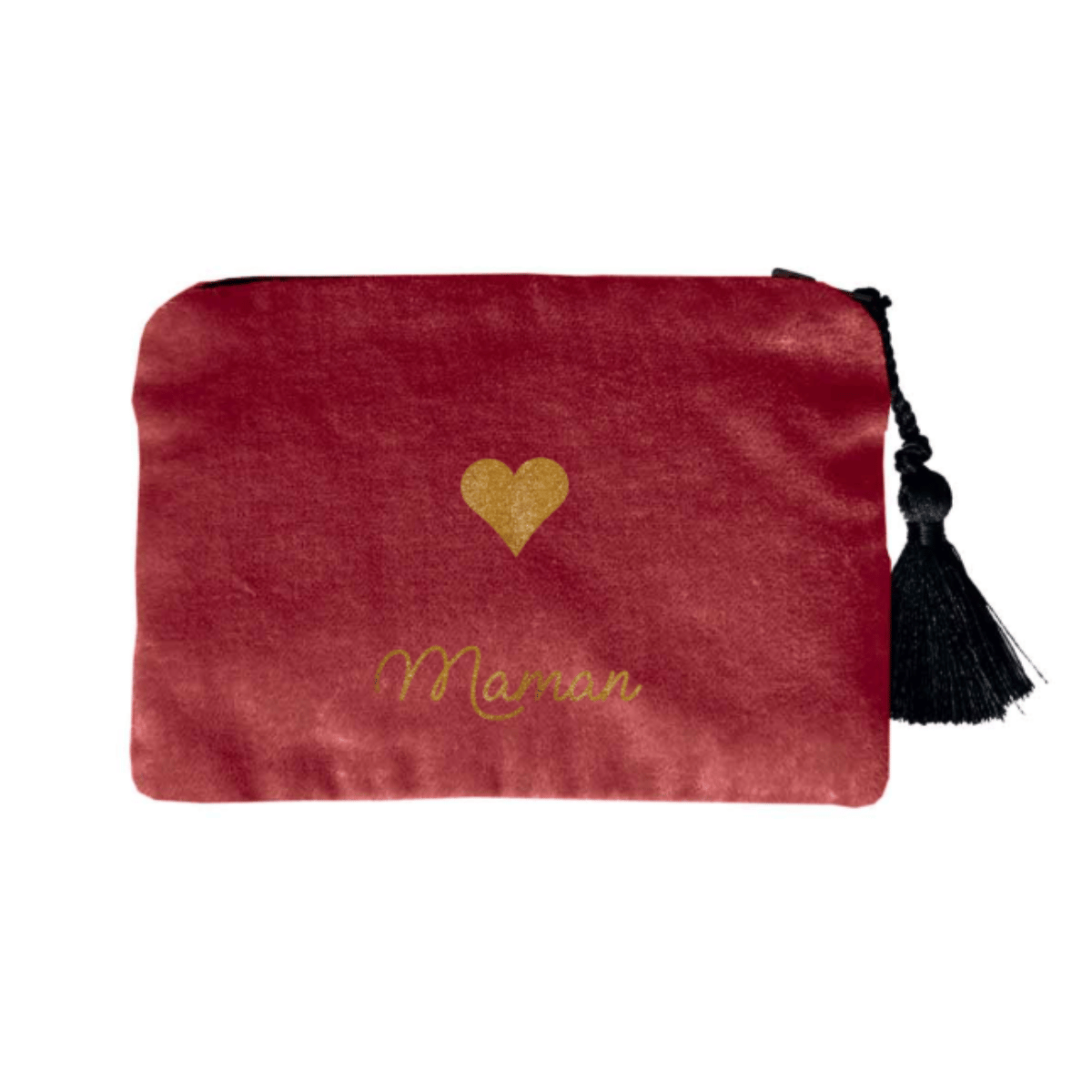 Pochette Cadeau Fête des mères et grand-mères personnalisée Velours Bordeaux