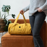 Sac polochon Cadeau Fête des Mères / Grand-mères personnalisé Jaune moutarde Coton