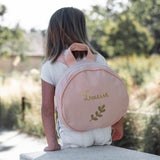Sac à dos enfant personnalisé Rose poudré Coton