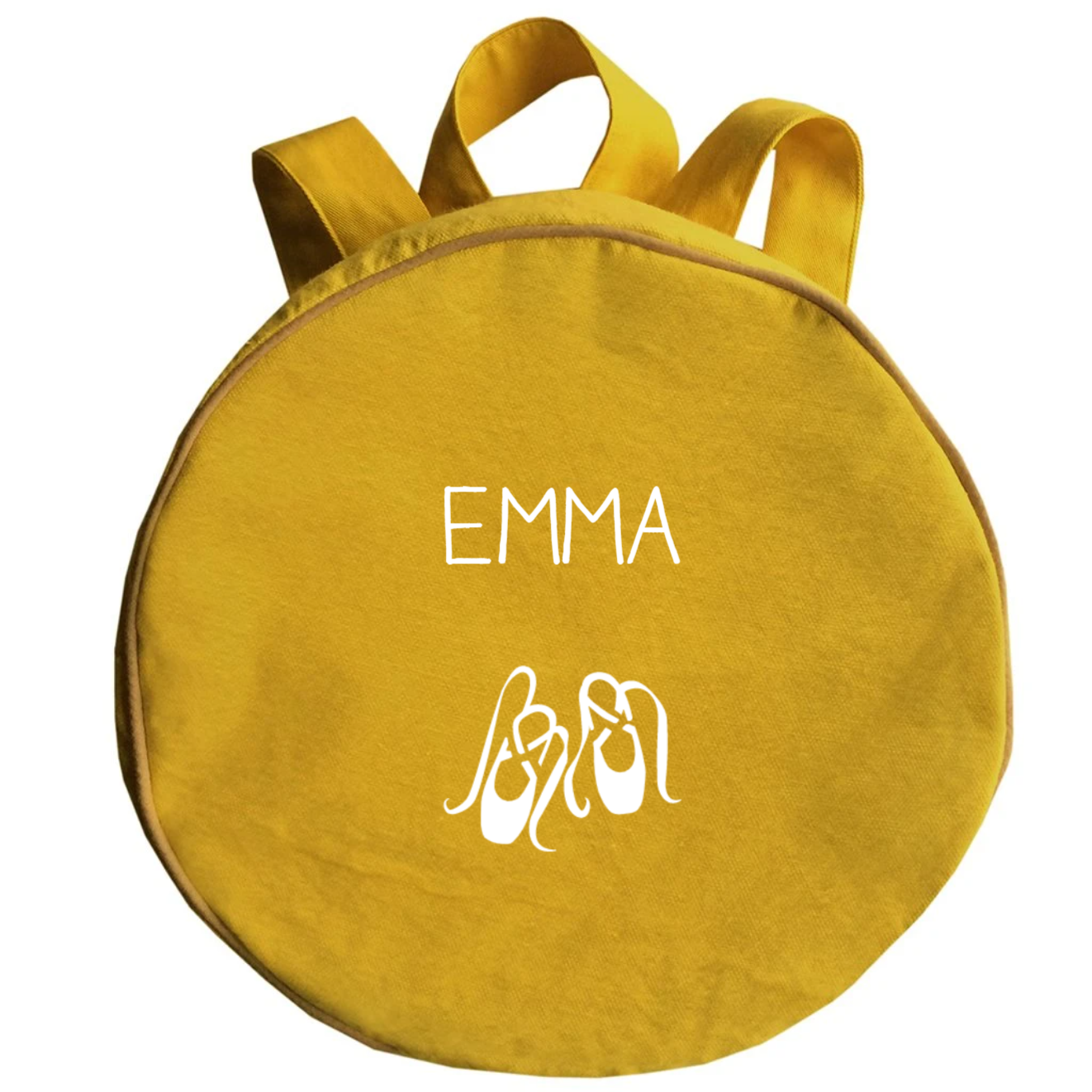 Sac à dos enfant personnalisé Jaune moutarde Coton