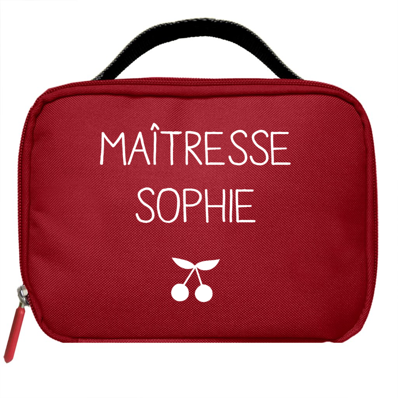 Sac isotherme Petit modèle Cadeau Maîtresse personnalisé Rouge