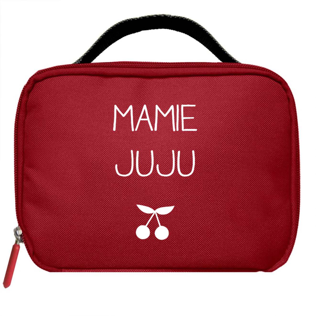 Sac isotherme Petit modèle Cadeau Fête des Mères/Grand-mères personnalisé Rouge