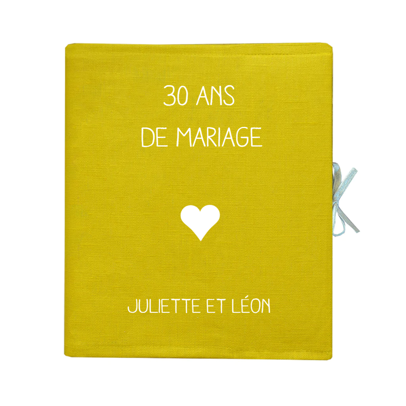 Album photo traditionnel Cadeau Adulte personnalisé Jaune Lin