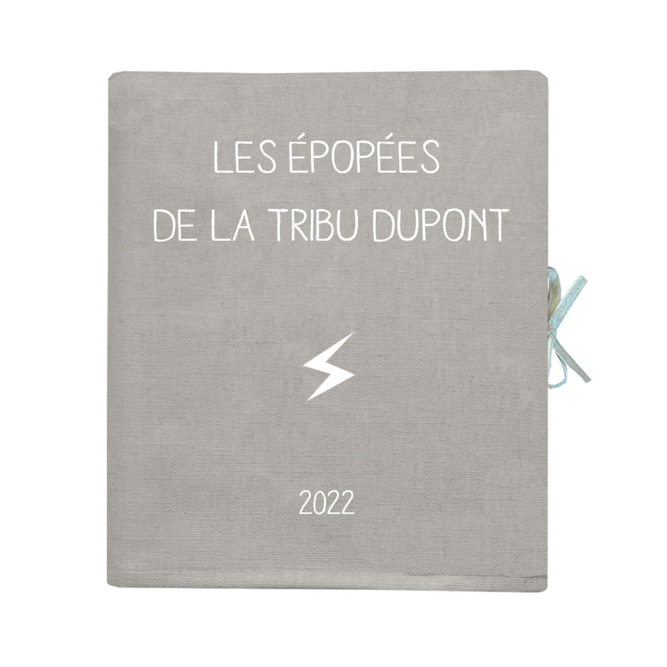 Album photo traditionnel Cadeau Adulte personnalisé Gris béton Lin