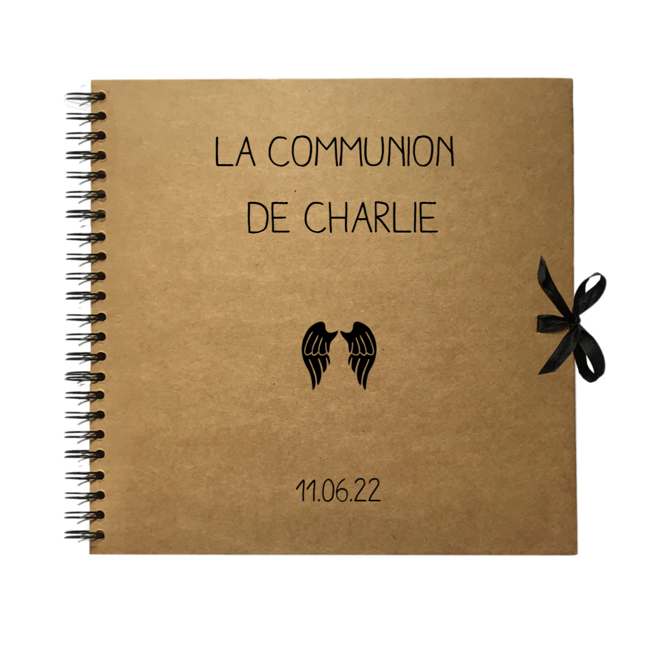 Album photo Cadeau Baptême / Communion personnalisé Kraft Grand modèle
