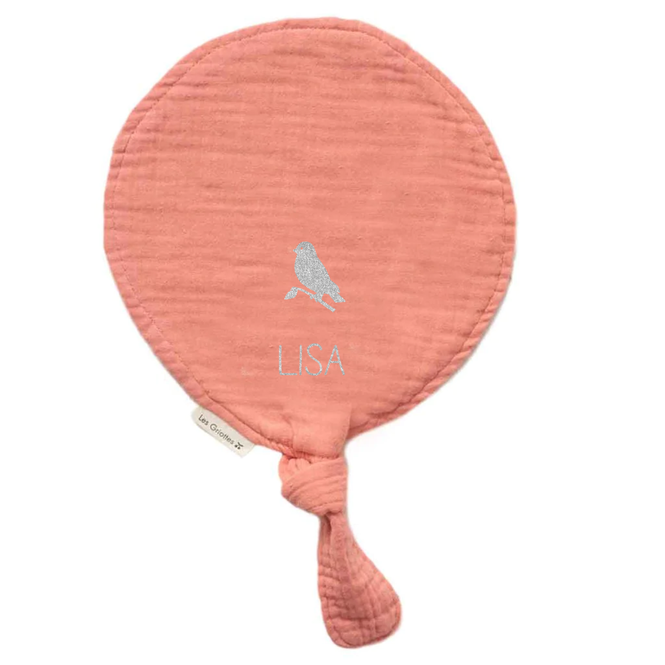 Doudou Bébé Rose personnalisé Gaze de coton