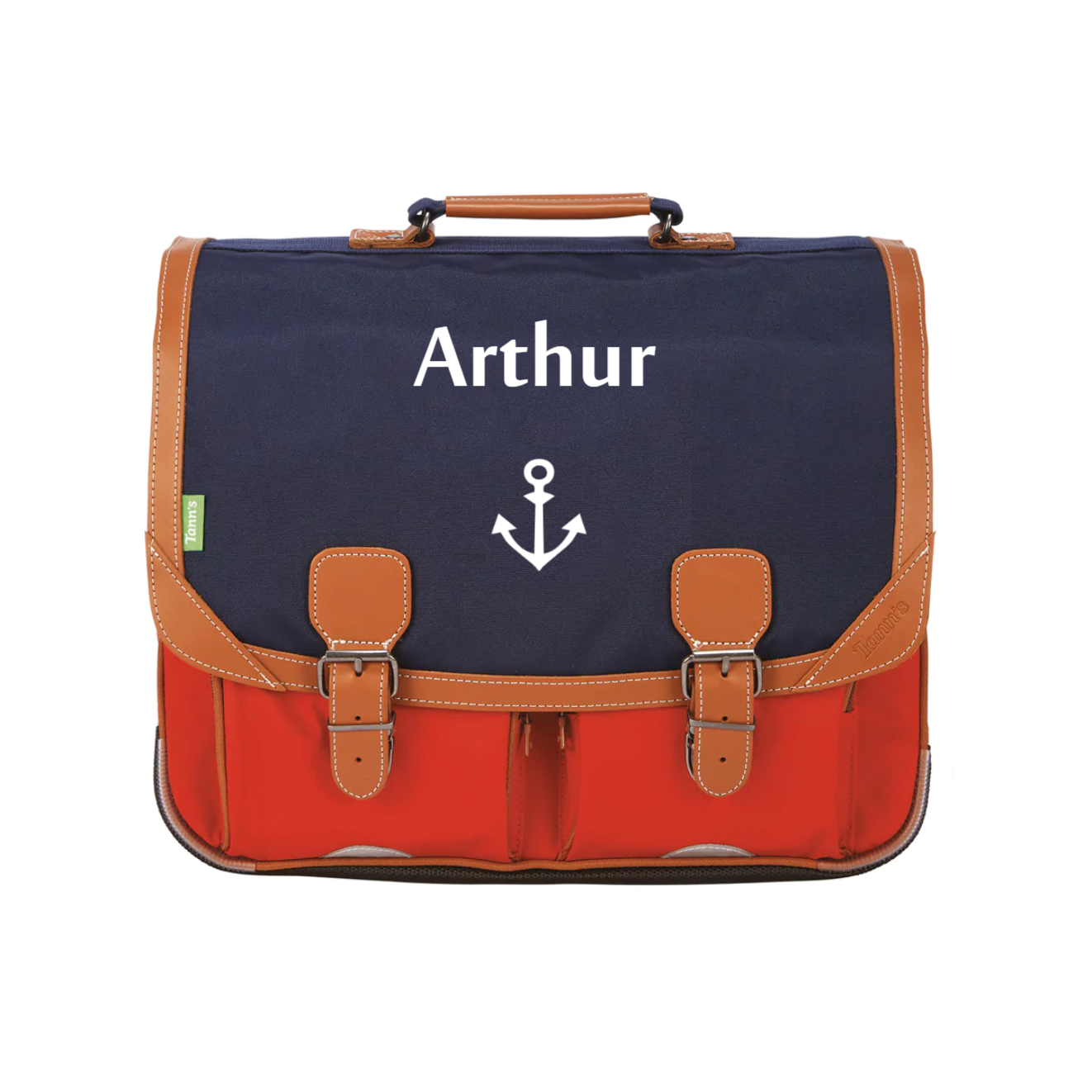 Cartable Tann's personnalisé CE2 CM1 CM2 Bleu rouge