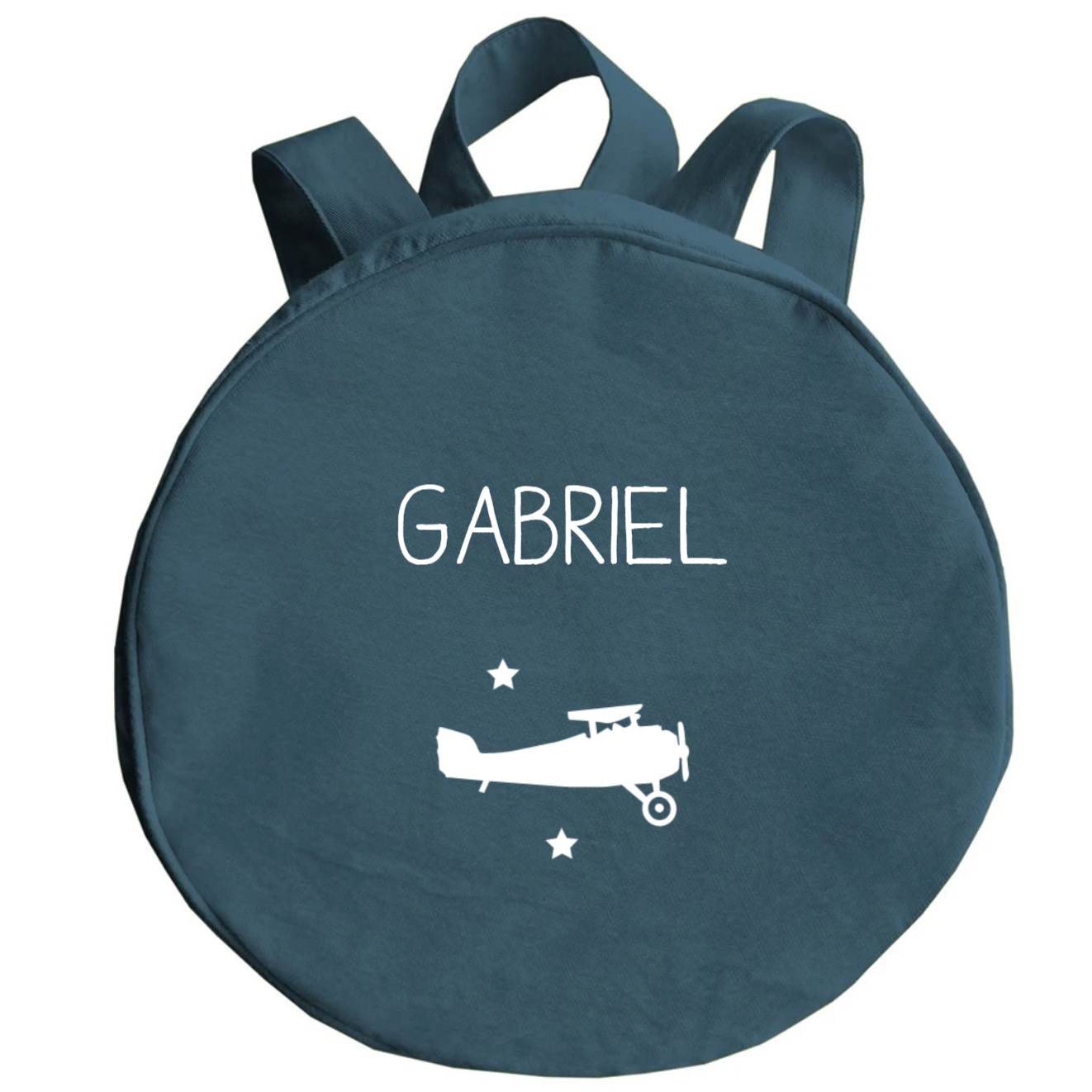 Sac à dos enfant personnalisé Bleu pétrole Coton