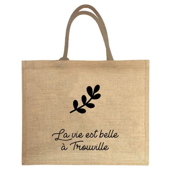 Cabas Jute Avec Poche Bazar D'une Noémie D'amour | Sac De Shopping