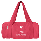 Sac polochon Cadeau Fête des Mères / Grand-mères personnalisé Rose grenadine Coton