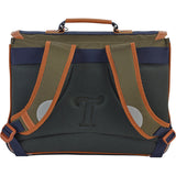 Cartable Tann's personnalisé CP CE1 CE2 Kaki bleu marine
