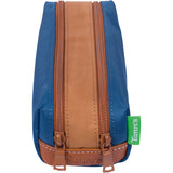 Trousse Tann's double personnalisée bleu camel