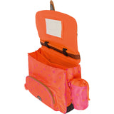 Cartable Tann's CP CE1 CE2 personnalisé Pois rose orange