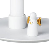 Bougeoir ange pour Noël en porcelaine émaillé