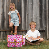Cartable Tann's CP CE1 CE2 personnalisé Liberty rose vif