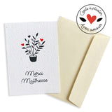 Carte à planter merci Maîtresse