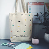 Tote bag Cadeau Maîtresse Motifs Tatoo "Merci Maîtresse" Coton