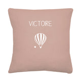 Coussin Cadeau Enfant personnalisée Vieux Rose Lin