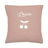 Coussin Cadeau Enfant personnalisée Vieux Rose Lin