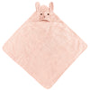 Cape de bain Lapin personnalisée rose poudré, Cadeau bébé