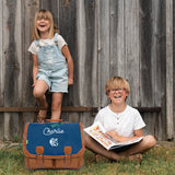 Cartable Tann's CE2-CM1-CM2 personnalisé Bleu et marron