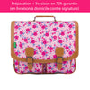 Cartable Tann's CE2-CM1-CM2 personnalisé liberty rose vif
