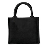 Mini sac Cabas Adulte en toile de jute Cadeau noir