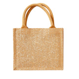 Mini sac Cabas Adulte en toile de jute pailleté