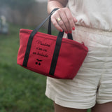 Lunch Bag isotherme Cadeau fêtes des mères personnalisé Gris Chiné