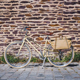 Sacoche vélo beige cadeau fête des mères et grands-mères