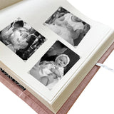 Album photo Cadeau Baptême / Communion personnalisé Vert amande Lin