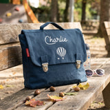 Cartable maternelle personnalisé Bleu pétrole Coton